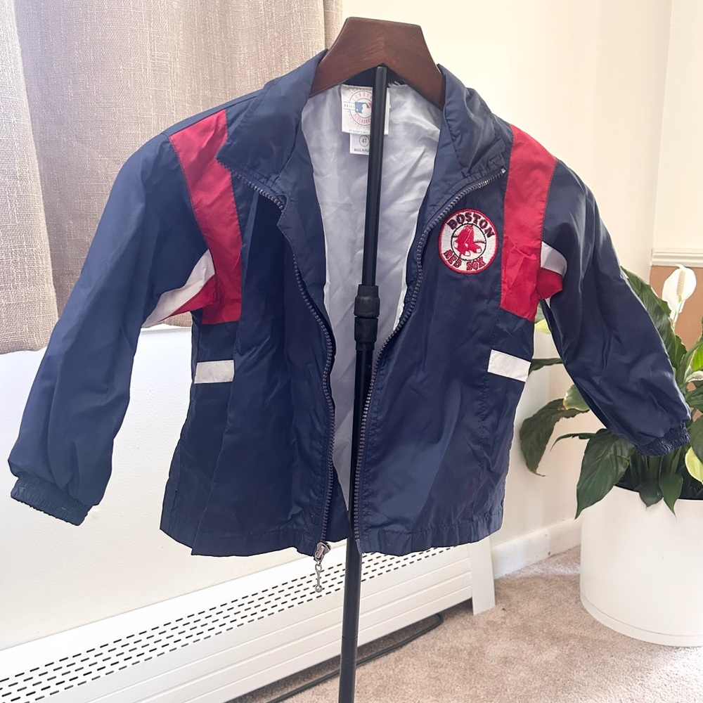 Kids Navy and Red Boston Red Sox Windbreaker Jacket - Picture 5 of 5